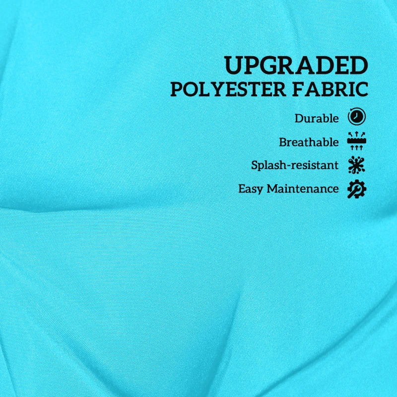 Outsunny Garden Bench Cushion with Backrest, Non-Slip 2 Seater Thick Pad with Ties, Turquoise