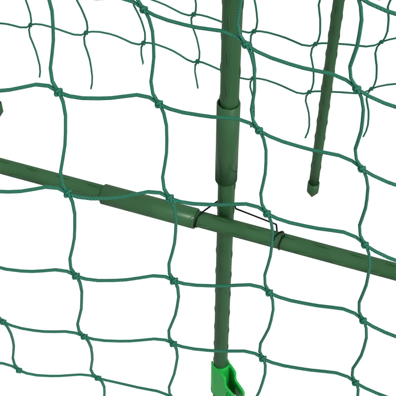 Outsunny Metal Garden Trellis, Arch Trellis for Climbing Plants Outdoor, A-Frame, with Climbing Net, 17" x 72" x 72"