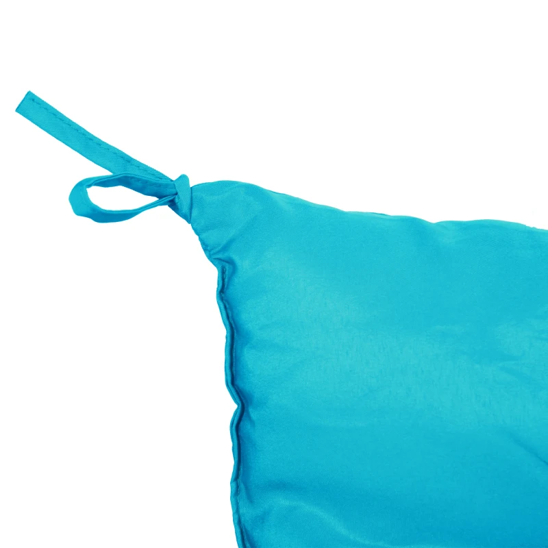 Outsunny Porch Swing Cushion Garden Bench Cushion with Backrest, Non-Slip 3-Seater Soft Pad, Swing Chair Mat Replacement for Indoor and Outdoor, 59.1" x 38.6", Turquoise