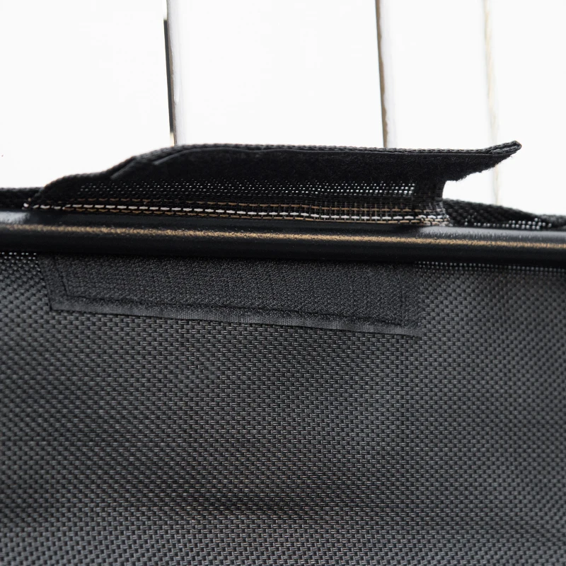 Outsunny 2 Piece Foldable Lounge Chair with Canopy Shade, Outdoor Zero Gravity Chair w/ Side Tray & Cup Holder, Reclining Lounger w/ Breathable Mesh Fabric Seat, Pillow, Black