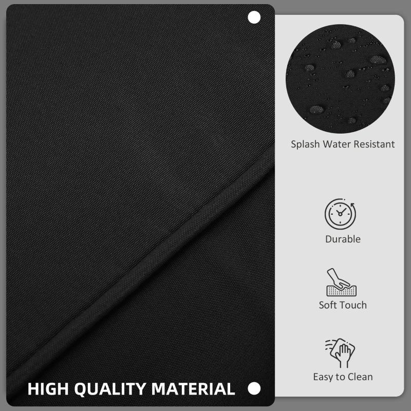 Outsunny Outdoor 14pc Patio Rattan Sofa Set Cushion Polyester Cover Replacement Set - No Cushion Included, Black