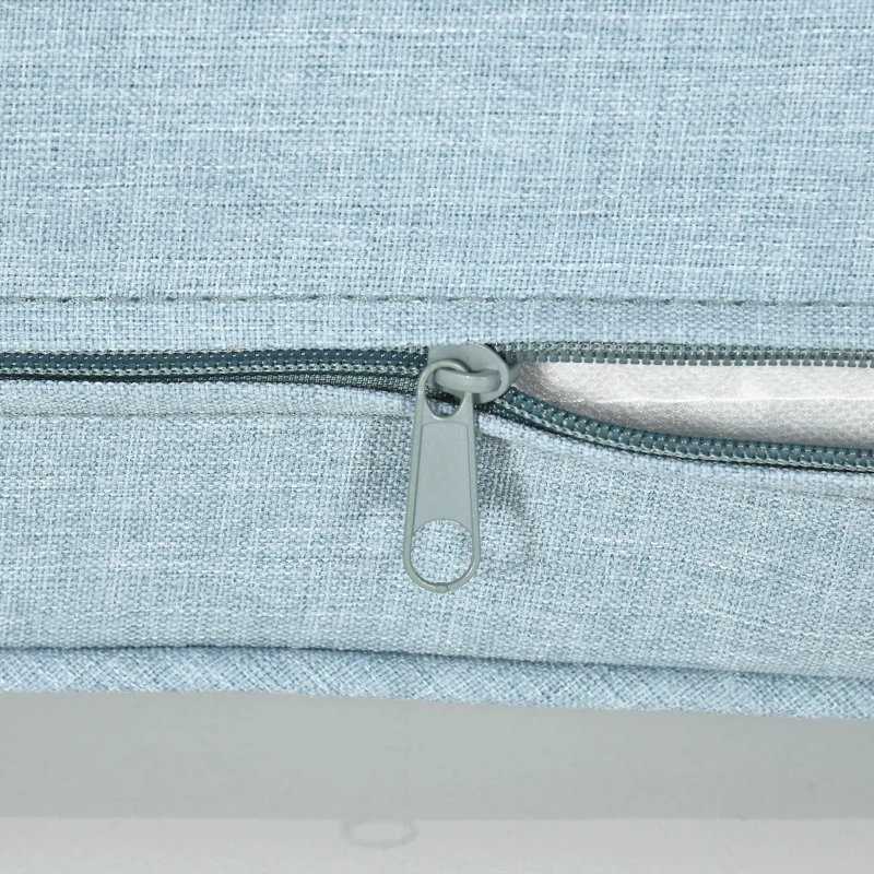 Outsunny Patio Chair Cushions, Thick Deep Seat Outdoor Seat Cushion with Back Cushion, Light Blue