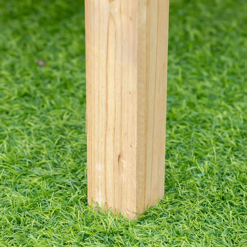 Outsunny 46'' x 24'' Raised Garden Bed, Wooden Elevated Planter Box with Non-Woven Liner for Vegetable, Flower, Herb in Patio, Backyard, Balcony