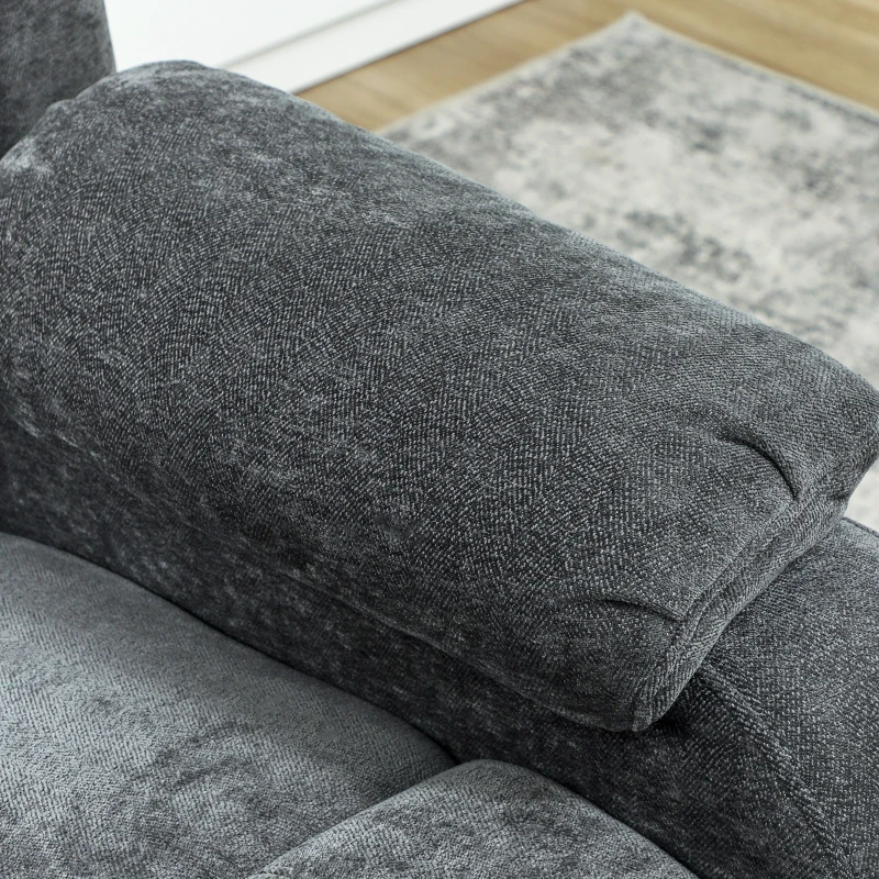 HOMCOM Massage Recliner Chair, Power Recliner with Quiet Brushless Motor, Remote, Pockets, 2 Memory Positions, Dark Grey