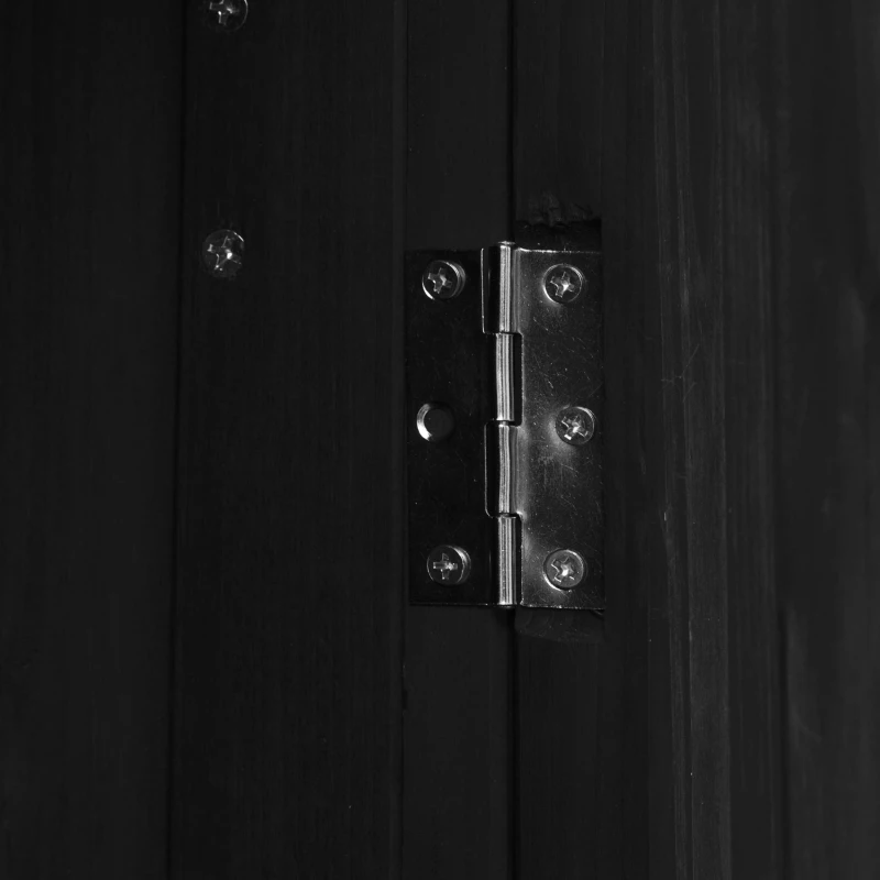 Outdoor Kitchen Island with Adjustable Shelves, Internal Storage Racks, Wooden Grill Cart with Stainless Steel Top, 66.5'' L x 23'' W x 34.5'' H, Black