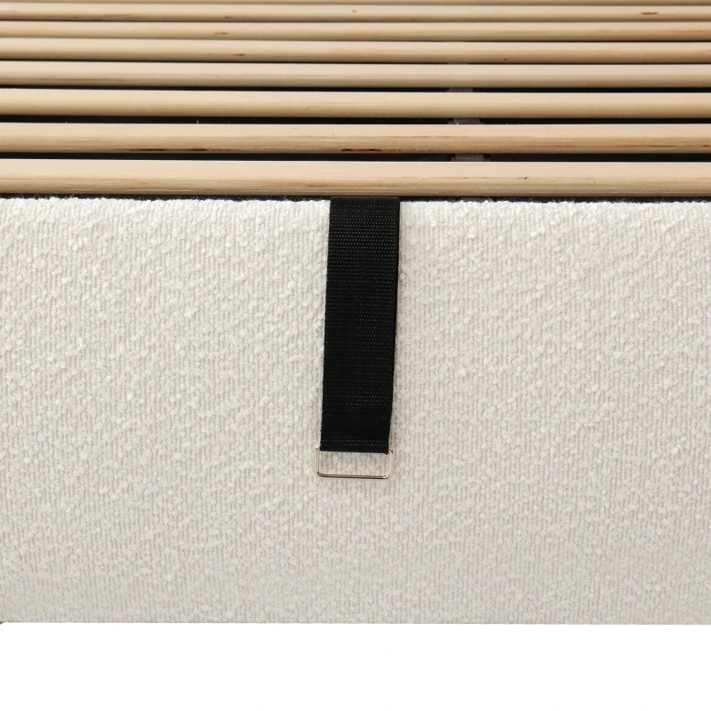 King Size Hydraulic Lift Storage Platform Bed with Washable Headrests, Sturdy Bed Frame with padded cushions, 91'' L x 80'' W x 37'' H, White