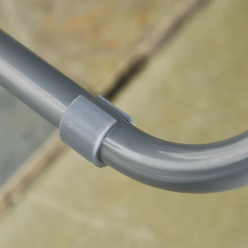 Outsunny Set of 2 Garden Sun Lounger, Outdoor Reclining Seat Cushioned Seat, Foldable Adjustable Recliner, Grey and Red