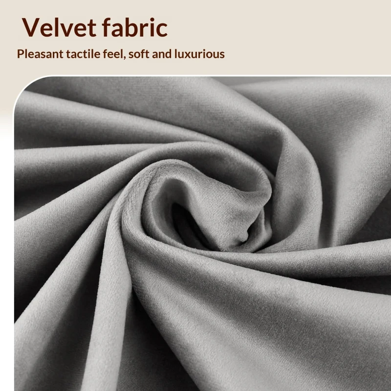 Set of 4 Velvet Dining Chairs with Upholstered Ergonomic Seat, Modern Swivel Chairs for Dining & Living Rooms, 25'' L x 25'' W x 34'' H, Gold+Gray