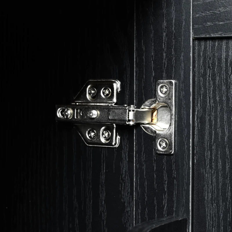 Large Kitchen Island with Built-in Power Outlet and 2 USB Ports, Rolling Kitchen Cart with Large Drop Leaf, 54.5'' L x 28.5'' W x 36.5'' H, Black