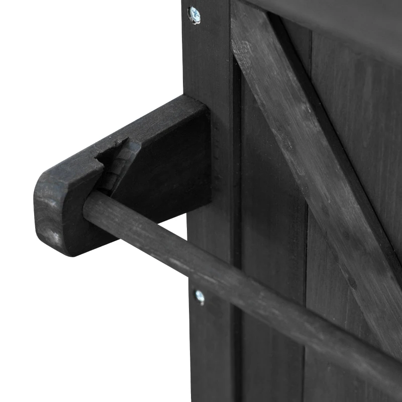 Outdoor Kitchen Island with Internal Racks and Removable Towel Holder, Rolling Bar Cart with Adjustable Shelves, 50'' L x 18.5'' W x 36'' H, Black