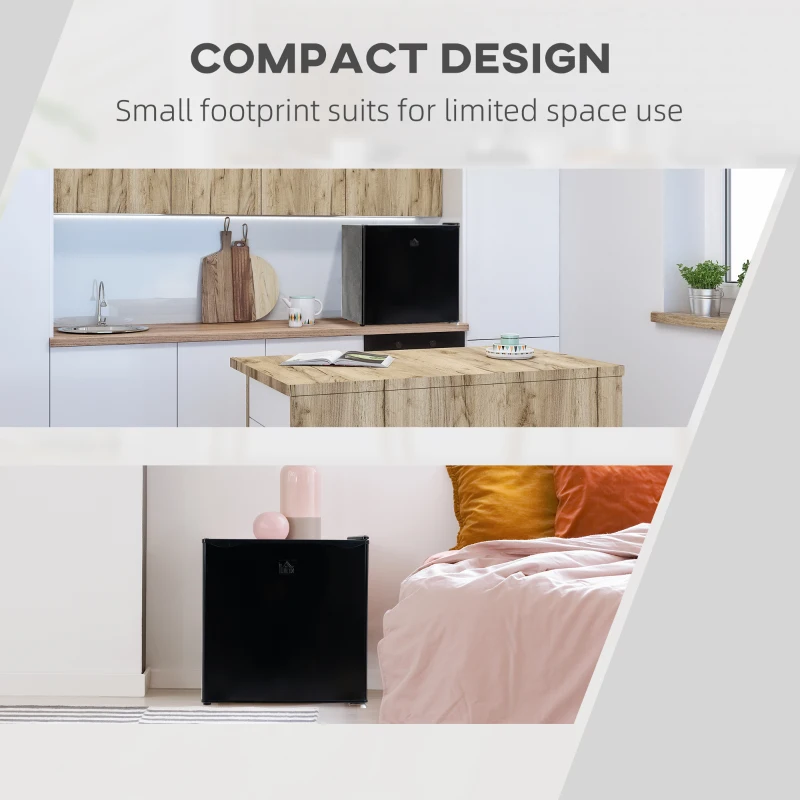 HOMCOM 1.1 Cu. Ft. Mini Freezer, Compact Upright Freezer with Reversible Door, Removable Shelf, Adjustable Temperature, Black