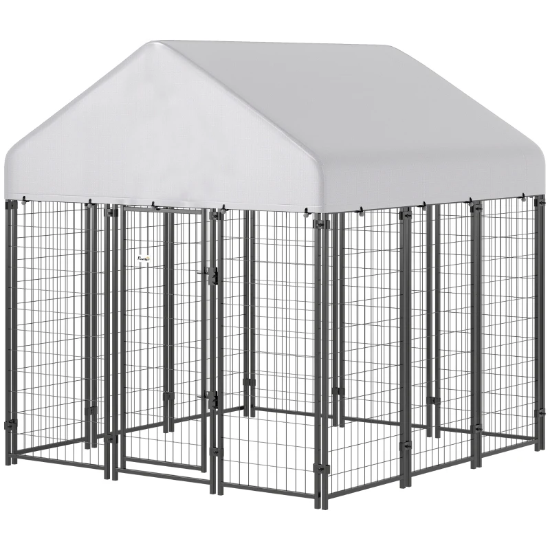 PawHut Outdoor Dog Kennel with Waterproof UV-Resistant Cover, 6' x 6' x 6'