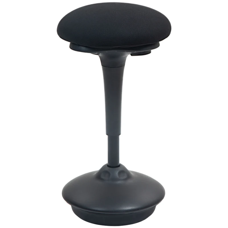 HOMCOM Backless Wobble Chair, Adjustable Active Ergonomic Stool Chair, with Rocking Motion, Padded, Black