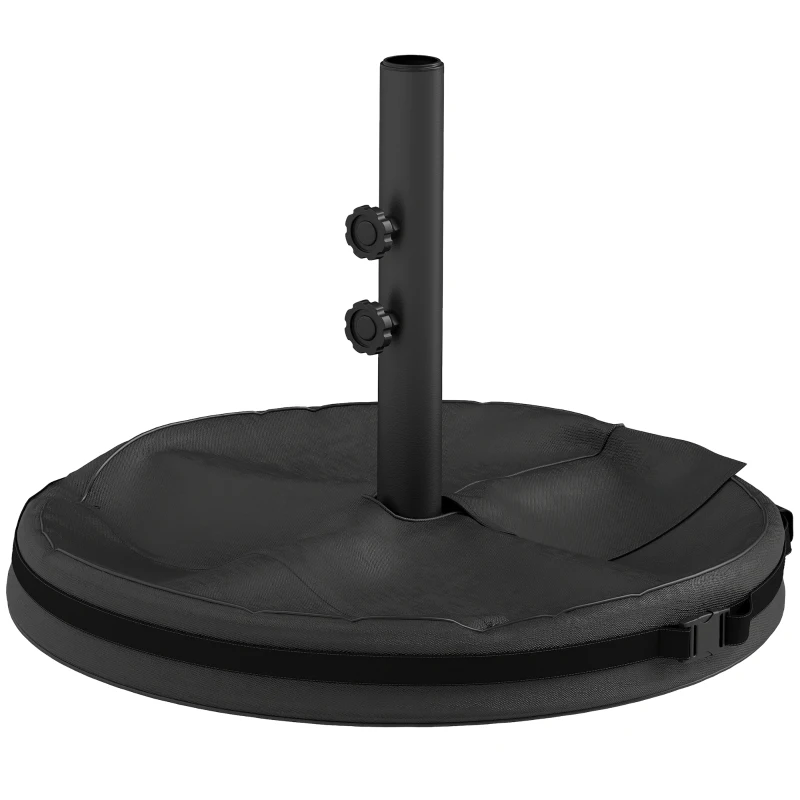 Outsunny Patio Umbrella Base Portable Outdoor Umbrella Stand for Poles 1.4"/1.5"/1.9" Black