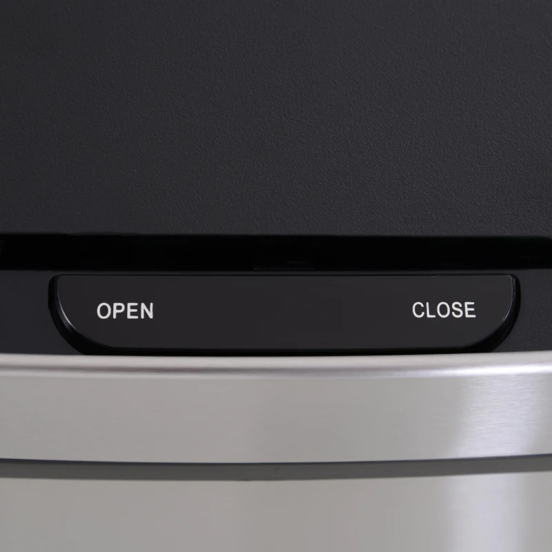 HOMCOM Sensor Trash Can, 19 Gallon Stainless Steel Kitchen Garbage Can with 3 Compartments, Removable Inner Buckets, Silver