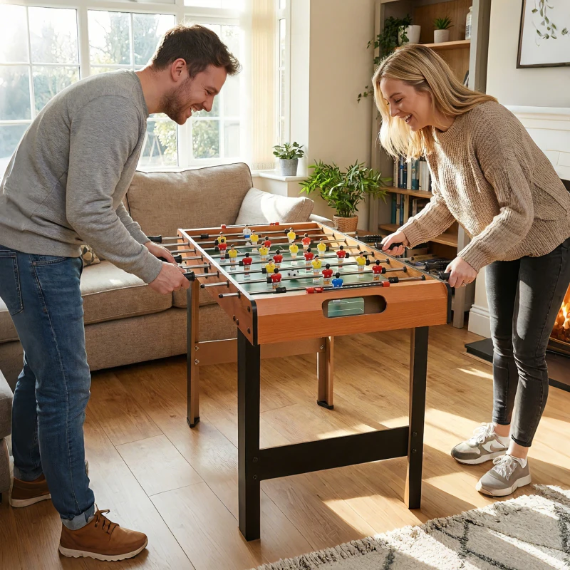 Soozier 33" Foosball Table, Mini Soccer Game, for Game Room, Basement, Rec Room, 8 Rods, 2 Balls for 4 Players