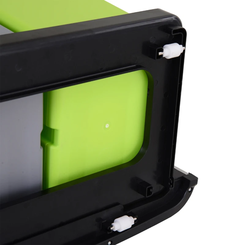 HOMCOM Sensor Trash Can, 19 Gallon Stainless Steel Kitchen Garbage Can with 3 Compartments, Removable Inner Buckets, Silver