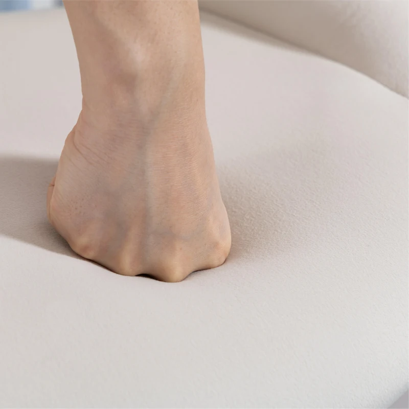 HOMCOM Bar Stools Set of 2, Swivel Counter Height Barstools with Adjustable Height, Plush Upholstered Bar Chairs with Round Metal Base and Footrest, Cream