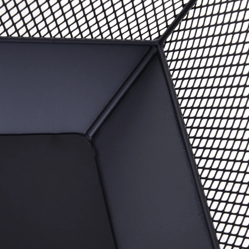 Outsunny 17" Outdoor Fire Pit with Fire Poker, Wood Burning Firepits, Portable Firepit for Patio Backyard Bonfire Camping, Black