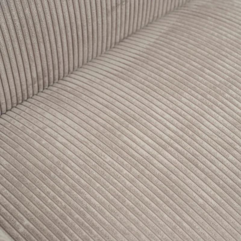 HOMCOM Modern Couch, 3 Seater Sofa, Corduroy Loveseat with Rubberwood Legs and Extra-Wide Seat, Light Grey