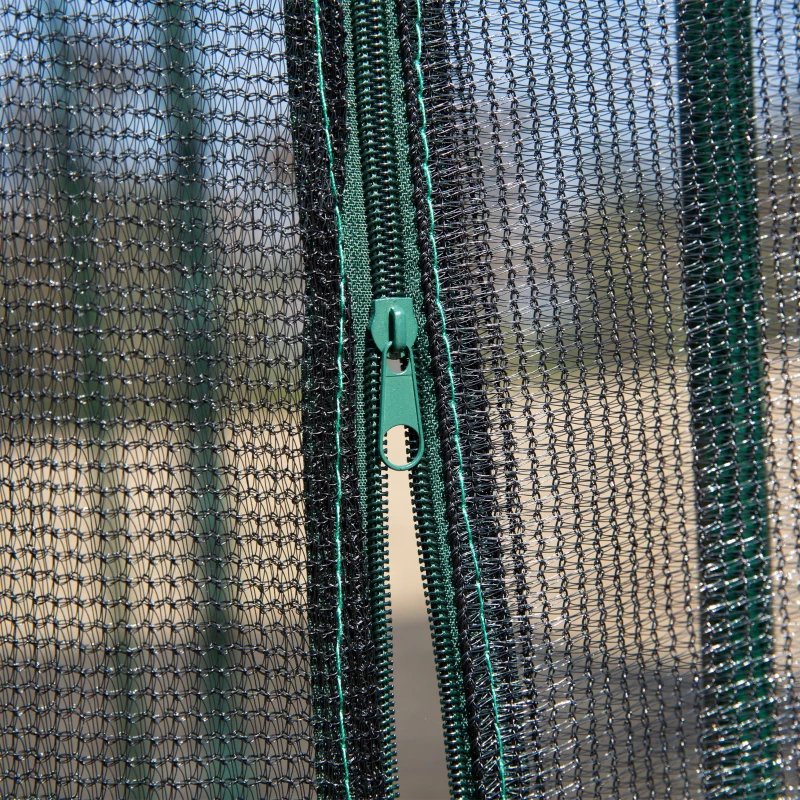 Outsunny 94.5''x47.25''x 72.75'' Heavy Duty Outdoor Greenhouse W/ Frame Garden Planting Warm House With Roll-Up Zipper Doors for Seedlings, Herbs, or Flowers , Black