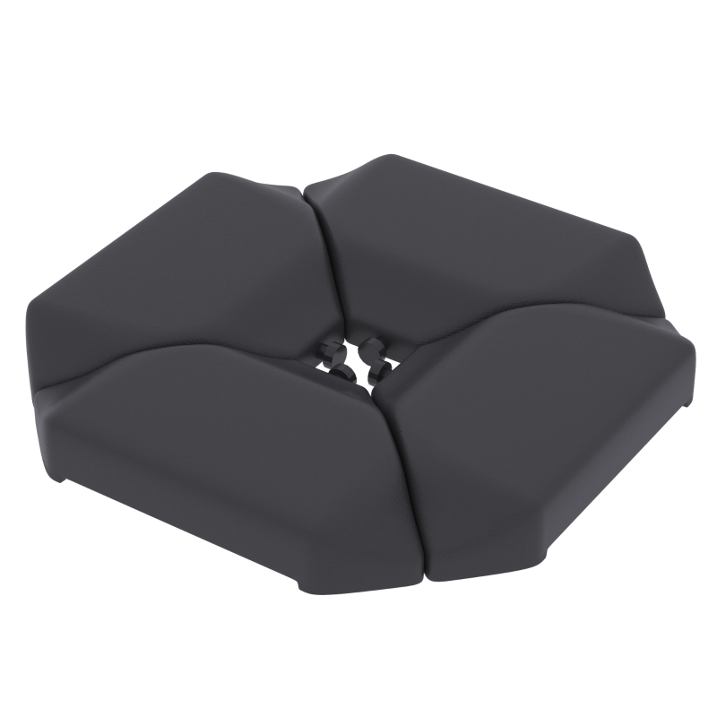 Outsunny 4PCs Cantilever Umbrella Base Weights for Offset Banana Parasol, HDPE Water or Sand Filled Patio Umbrella Weights