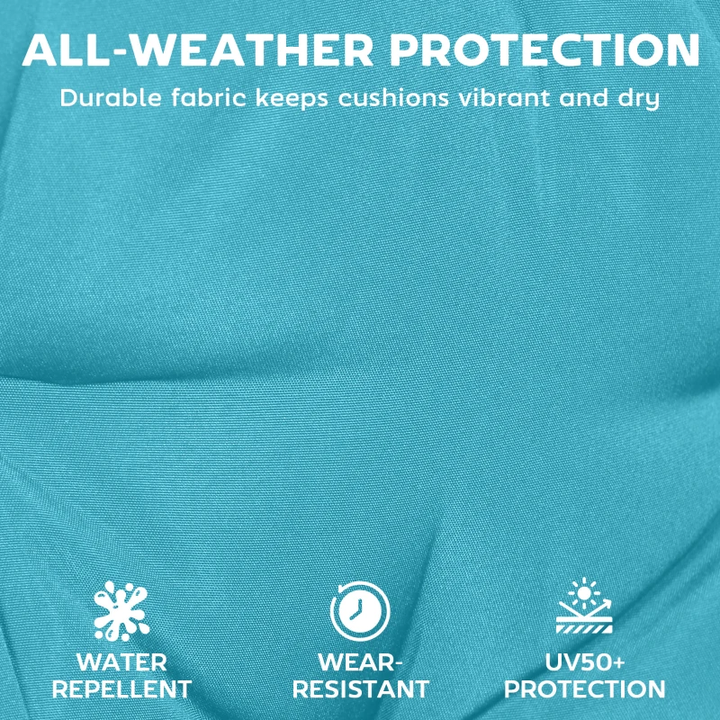 Outsunny Chaise Lounge Cushion, 4" Thick Outdoor Lounge Chair Cushion with Ties for Patio, 21" x 72 ", Blue