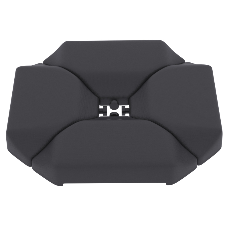 Outsunny 4PCs Cantilever Umbrella Base Weights for Offset Banana Parasol, HDPE Water or Sand Filled Patio Umbrella Weights