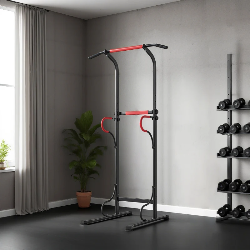 Soozier Power Tower, Pull Up Bar, Dip Station for Home Office Gym Multi-Function Workout Equipment
