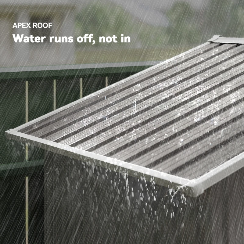 Outsunny 6.5x3.5ft Metal Garden Storage Shed for Outdoor Tool Storage with Double Sliding Doors and Vents, Light Grey