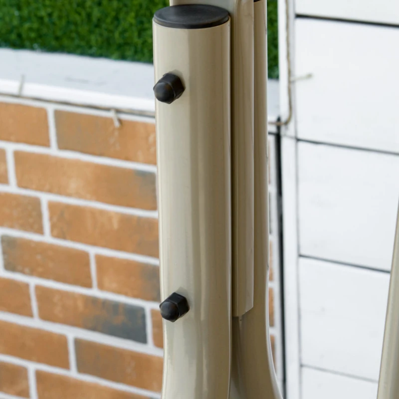 Outsunny 3-Seat Patio Swing Chair, Outdoor Porch Swing Glider with Adjustable Canopy, Light Brown