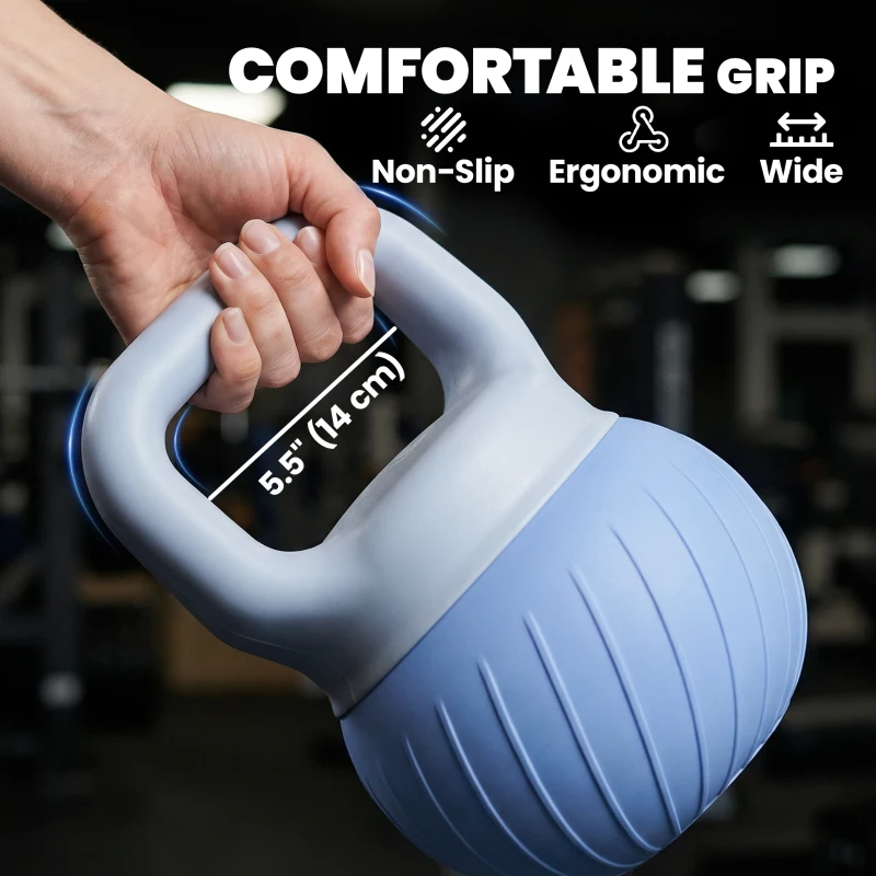 Soozier Soft Kettlebell, 22 lbs Kettle Bell with Anti-Slip Grip for Home Gym Weight Lifting and Strength Training