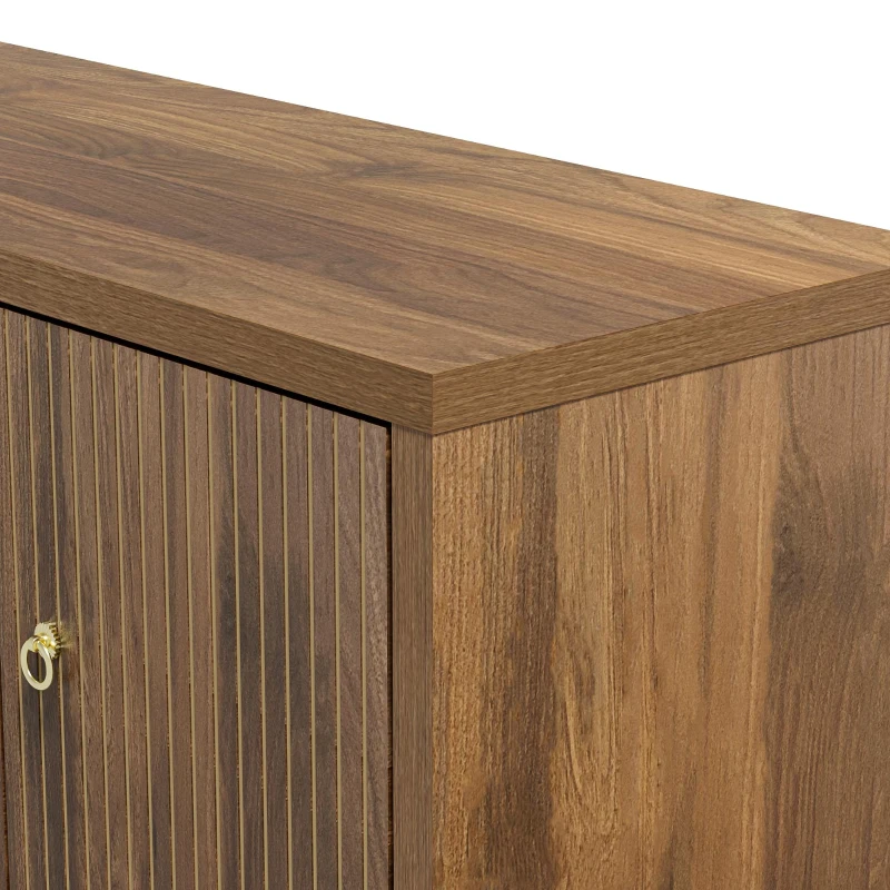 Modern Sideboard with Ample Storage & Adjustable Shelves, Versatile Cabinet for Living & Dining Room, 58'' L x 15.5'' W x 31.5'' H, Natural