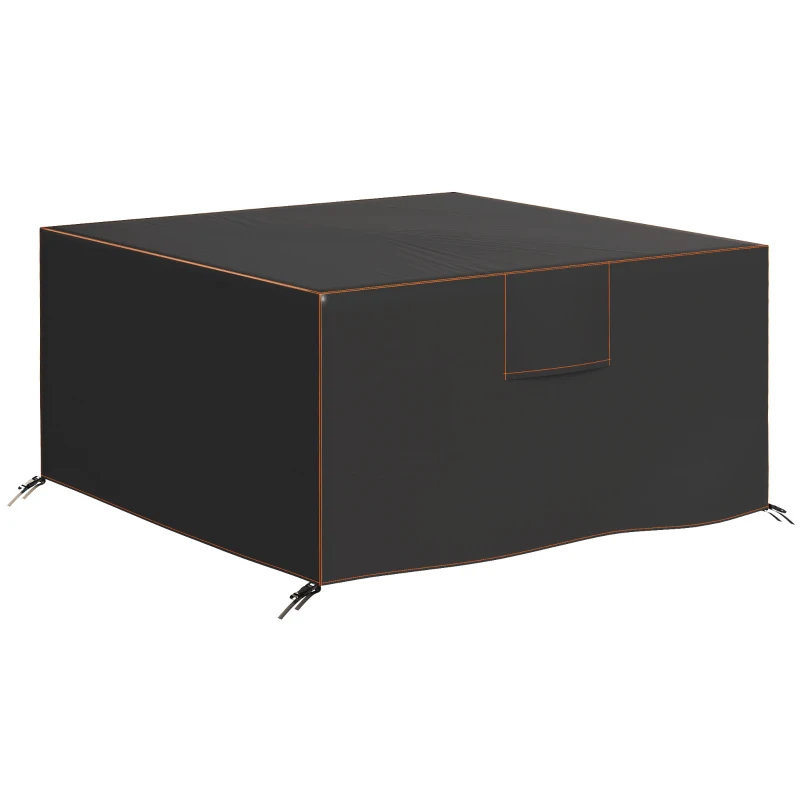 Outsunny Patio Furniture Cover, Waterproof 420D Heavy Duty Outdoor Furniture Cover with Air Vents, 55.1" x 55.1" x 28.1", Black