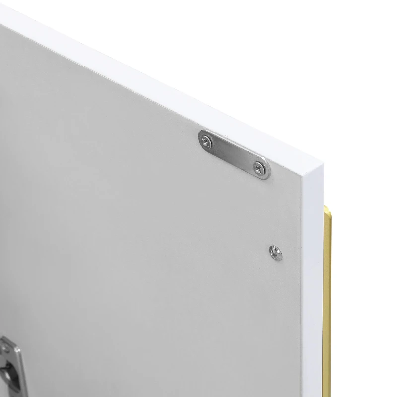 Modern TV Cabinet with Centre Drawers and Internal Shelves, Floor-Standing Console with Cable Management, 67'' L x 15.5'' W x 20.5'' H, White