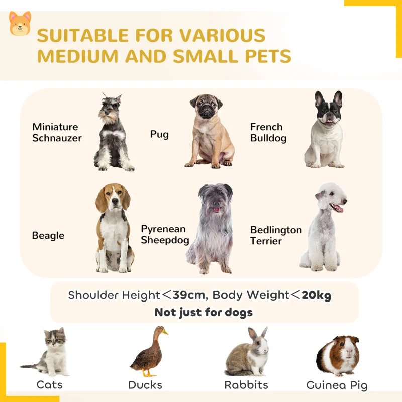 PawHut 8 Panels Foldable Dog Playpen with Bottom Pad & Top Cover, 30" High