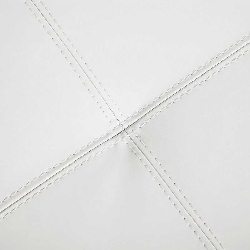 Large Square Ottoman with Upholstered PU Leather and High‑Density Foam, Modern Coffee Table with Storage, 34'' L x 34'' W x 18.5'' H, Beige