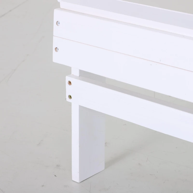 Outsunny Classic Adirondack Chair Muskoka Chair, Garden Deck Chair with Cup Holder for Patio, Indoor, Backyard, White