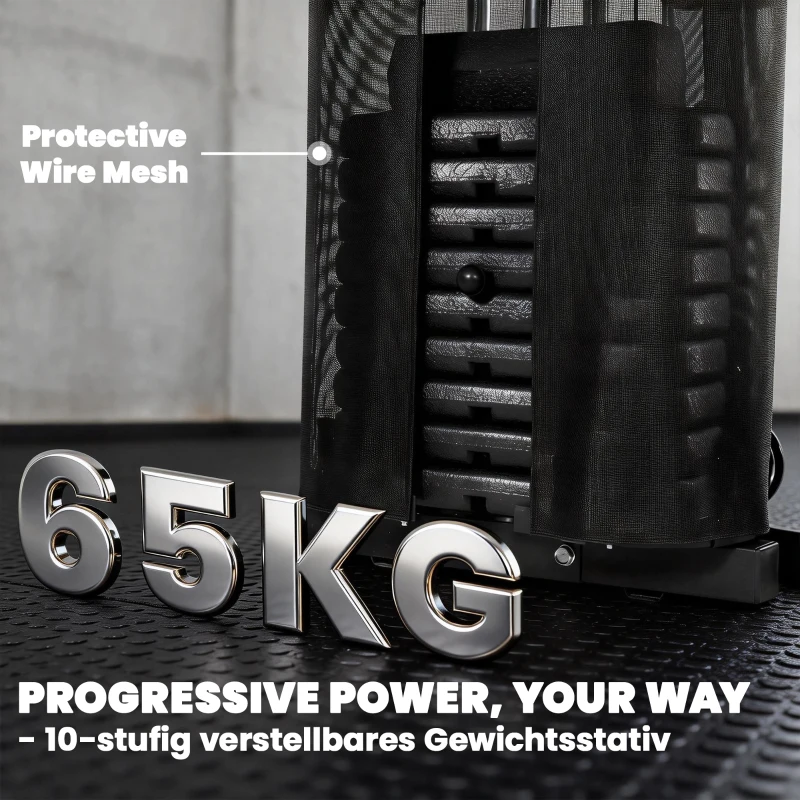 Soozier Home Multi Gym Smith Machine with 143LBS Weight Stack, Cable Pulley System, Chest Station, Preacher Pad, Leg Developer