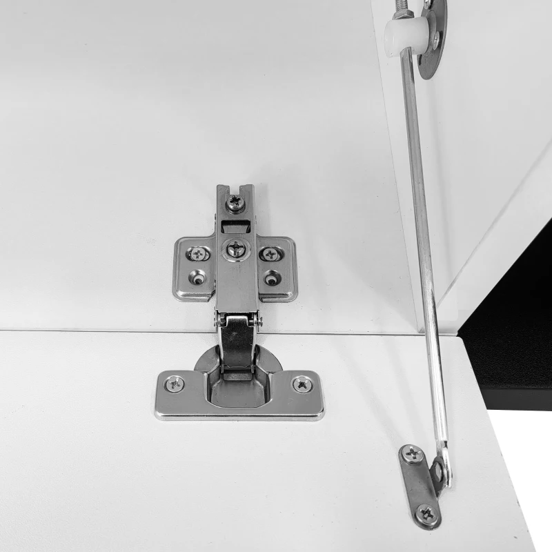 Modern TV Cabinet with Rotating Function and Spacious Storage, Extendable TV Stand for living spaces, 102.5'' L x 16'' W x 12'' H, Black+White