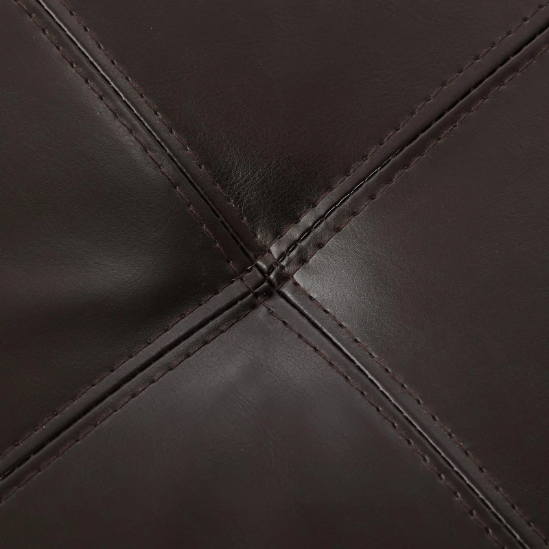 Large Ottoman with Upholstered PU Leather and High‑Density Foam, Modern Coffee Table with Storage, 34'' L x 34'' W x 18.5'' H, Chocolate