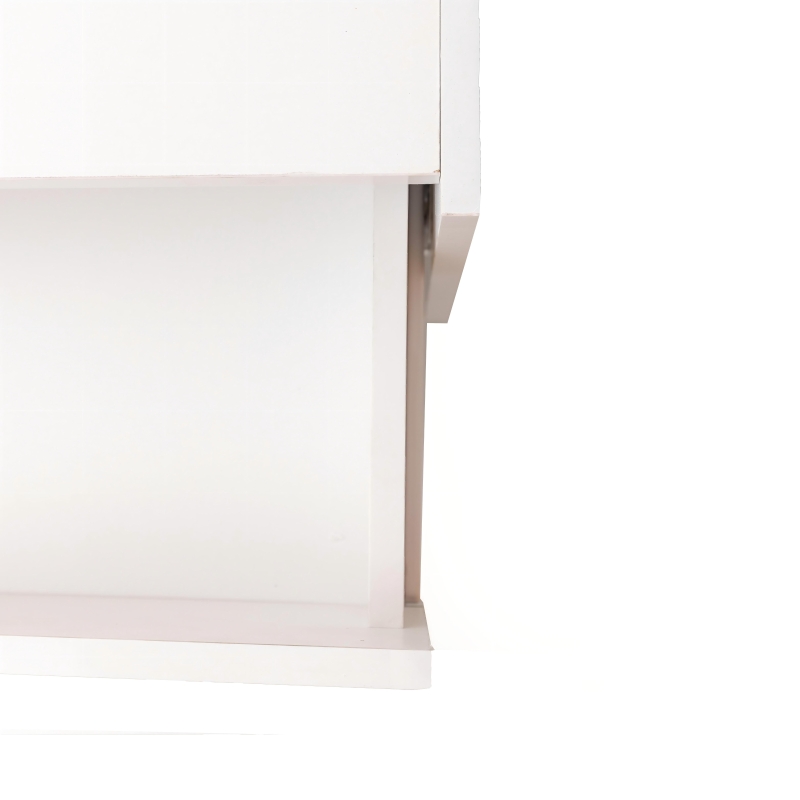 Modern TV Cabinet with 3 Drawers & 2 Open Compartments, Sturdy TV Stand for Contemporary Homes, 75'' L x 15.5'' W x 16.5'' H, Black+White