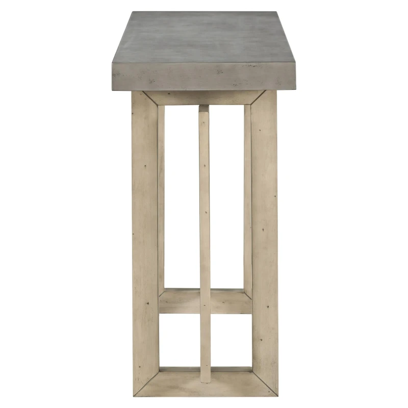Modern Console Table with Pine Veneer Top and Solid Legs, Versatile Sofa Table for Hallway, Living Room, 59'' L x 15.5'' W x 31.5'' H, Gray