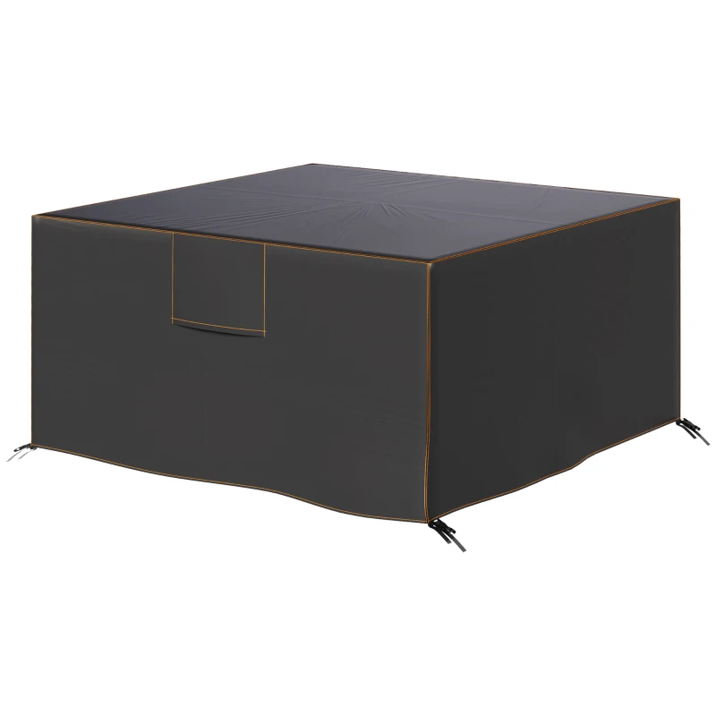 Outsunny Patio Furniture Cover, Waterproof 420D Heavy Duty Outdoor Furniture Cover with Air Vents, 55.1" x 55.1" x 28.1", Black