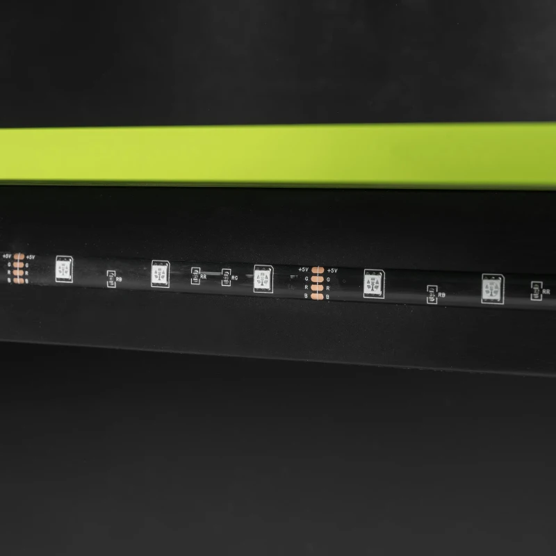 Full Size Wood Loft Bed with Under-Bed Console Storage, Esports-Style Bed Frame with Integrated Work Desk, 93.5'' L x 55.5'' W x 65'' H, Green