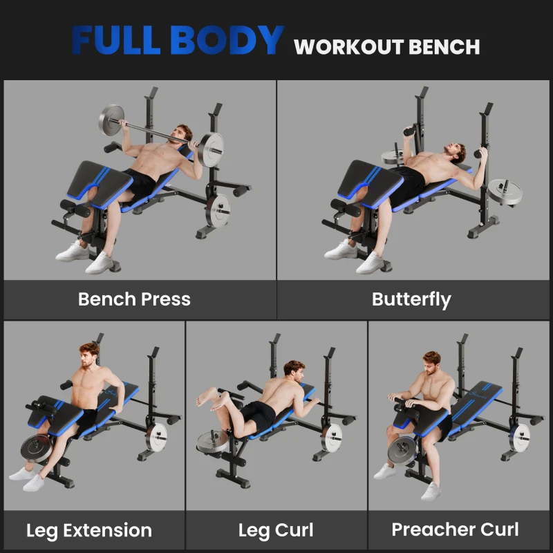 Soozier Adjustable Weight Bench for Weight Lifting and Strength Training