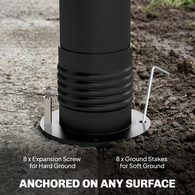 Outsunny 10' x 10' Retractable Pergola Canopy, Outdoor Pergola with Curtains, Metal Garden Gazebo Sun Shade Shelter for Patio