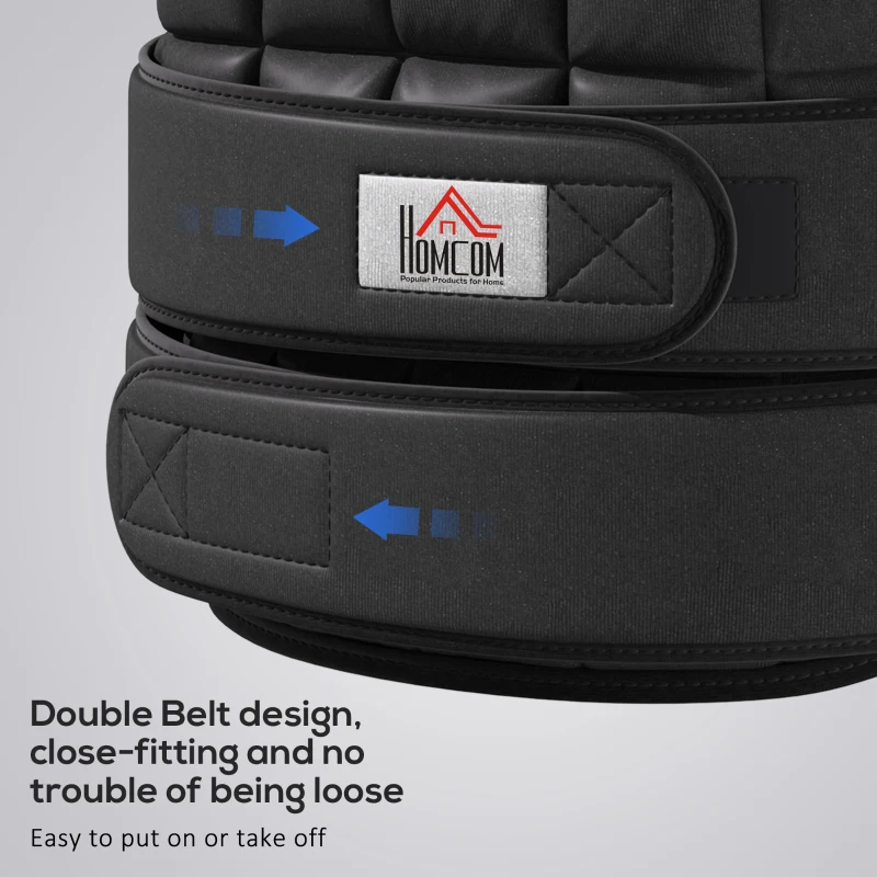 Soozier 22lbs Weighted Vest, Adjustable Running Weight Vest with 38 Weight Bags, Black