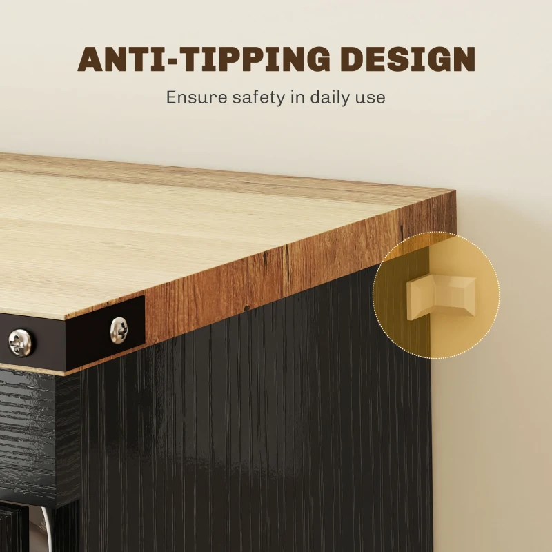 HOMCOM 67" Tall Kitchen Pantry Storage Cabinet, Kitchen Pantry Cabinet with Doors, Drawers and Adjustable Shelves, Black