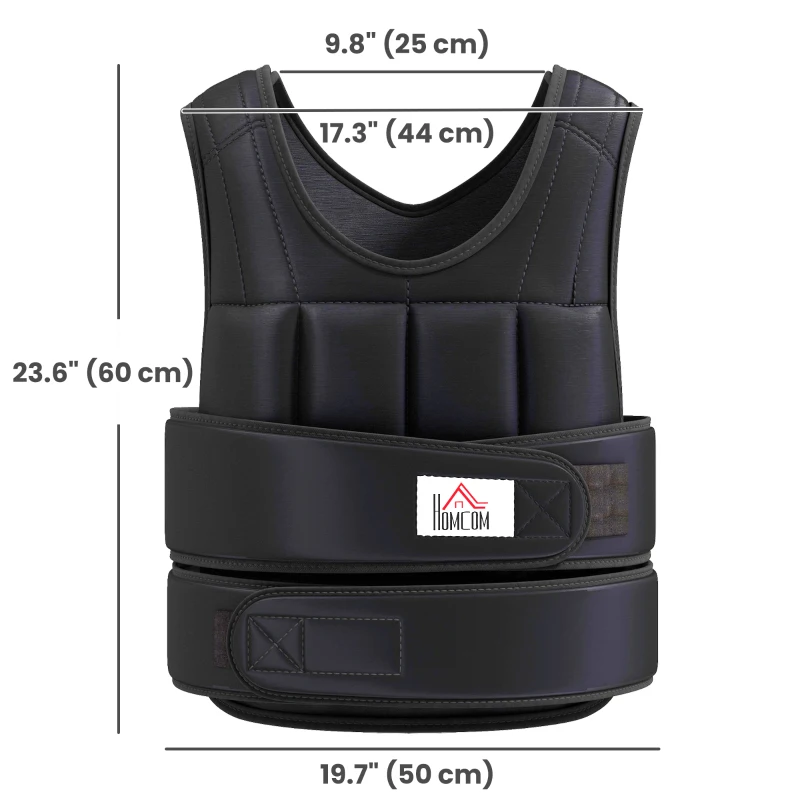 Soozier 22lbs Weighted Vest, Adjustable Running Weight Vest with 38 Weight Bags, Black